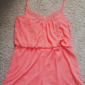 Size large coral pink romper
